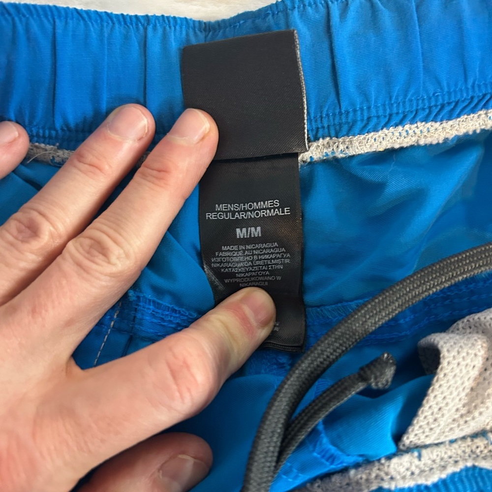 The North Face Blue Hiking Shorts Mens M Nylon Outdoor Belted - Picture 8 of 11